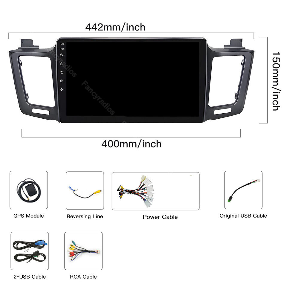 4+64GB For Toyota RAV4 2013-2018 Android 15.0 Car Stereo Radio Carplay GPS WIFI