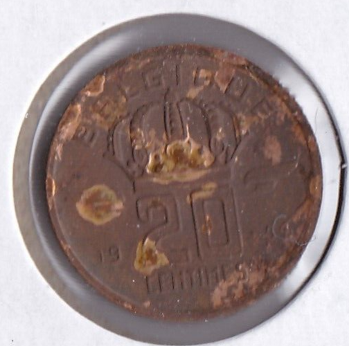 1953 Belgium 20 Centimes