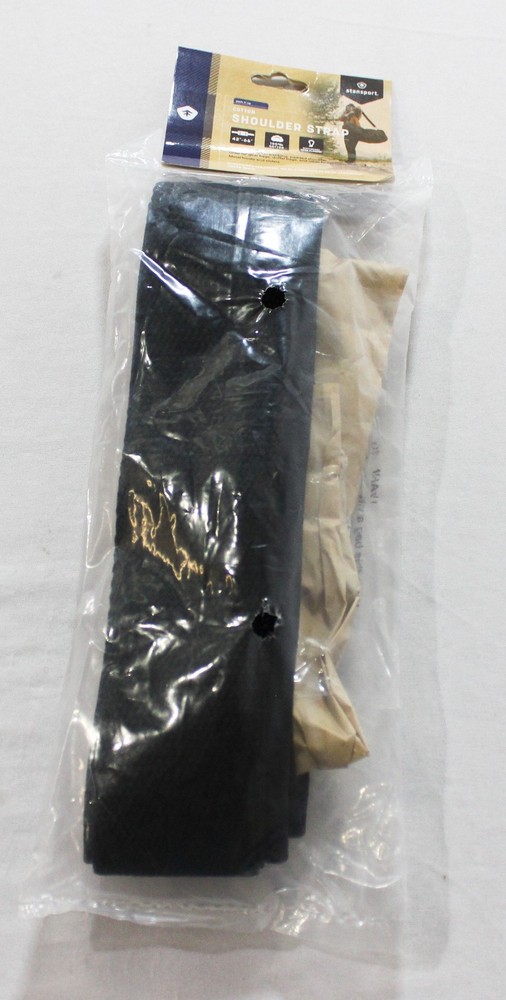 Stansport Solid Adjustable Padded Cotton Shoulder Strap EJ3 Black One Size NWT