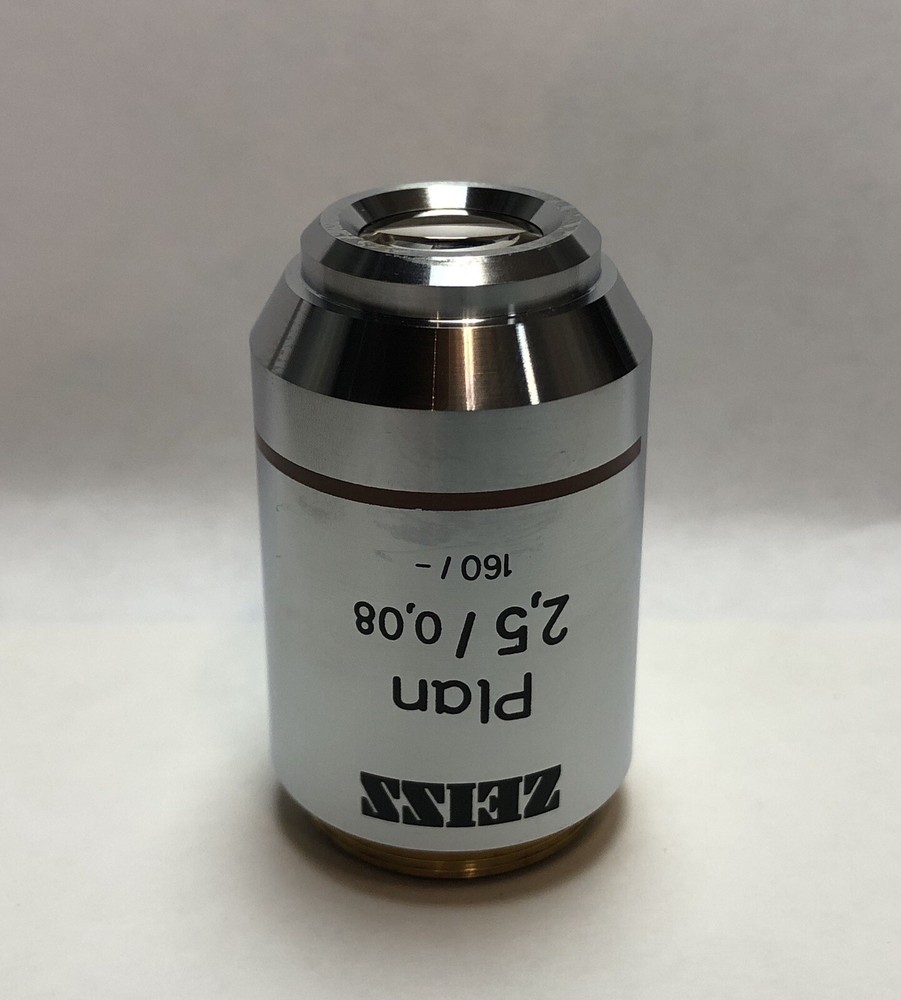 ZEISS Plan 2.5X/0.08 Microscope Objective Lens 160mm Part # 460132