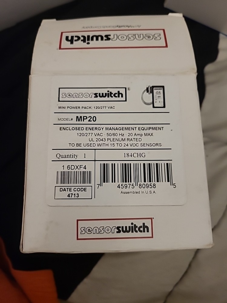 New Acuity Sensor Switch MP20 Motion Detector - Black 120/277 Volt