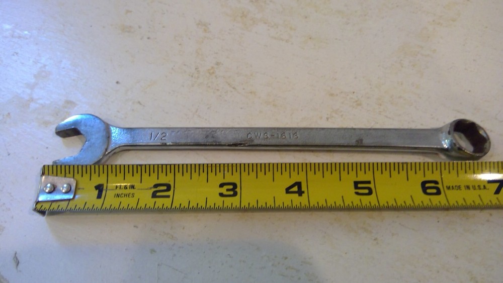 Cornwell 1/2" Combination Wrench CWS-1616. Six Point