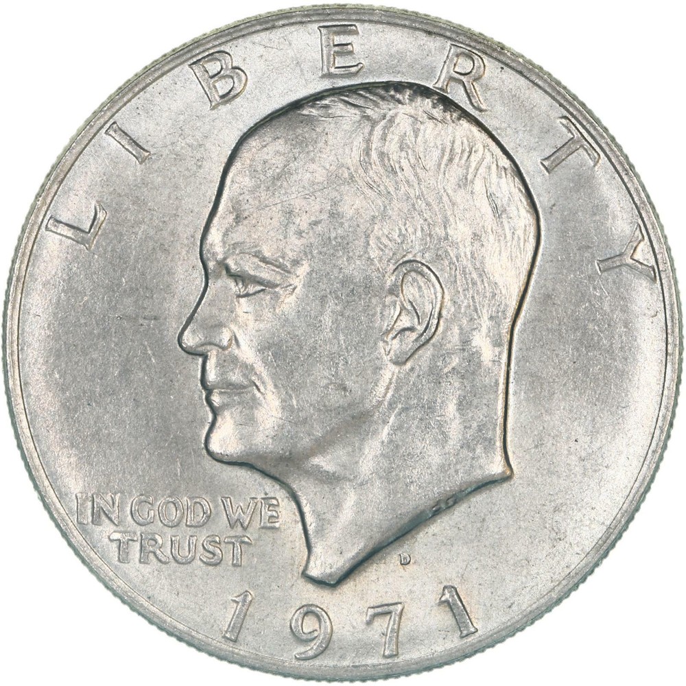 1971 D Eisenhower Dollar AU Ike