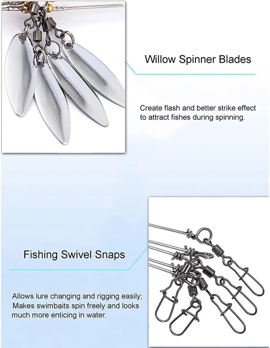 200 Umbrella Alabama Rig 4 Blades 5 Arms Alabama Rig Bass Fishing Lure Bait Tool