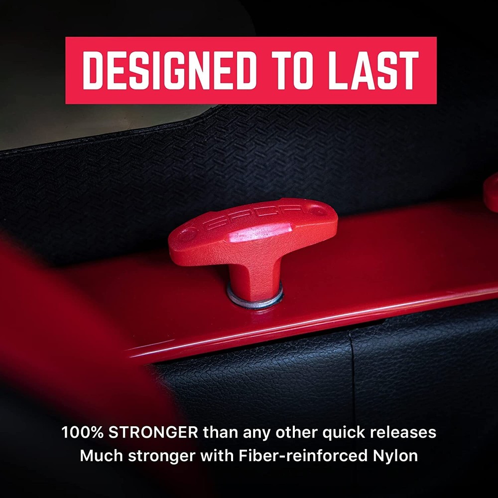 GPCA - GP Anchor, Quick-Release Tie Down Anchor Thumbscrew, Bolts Set Red, 6