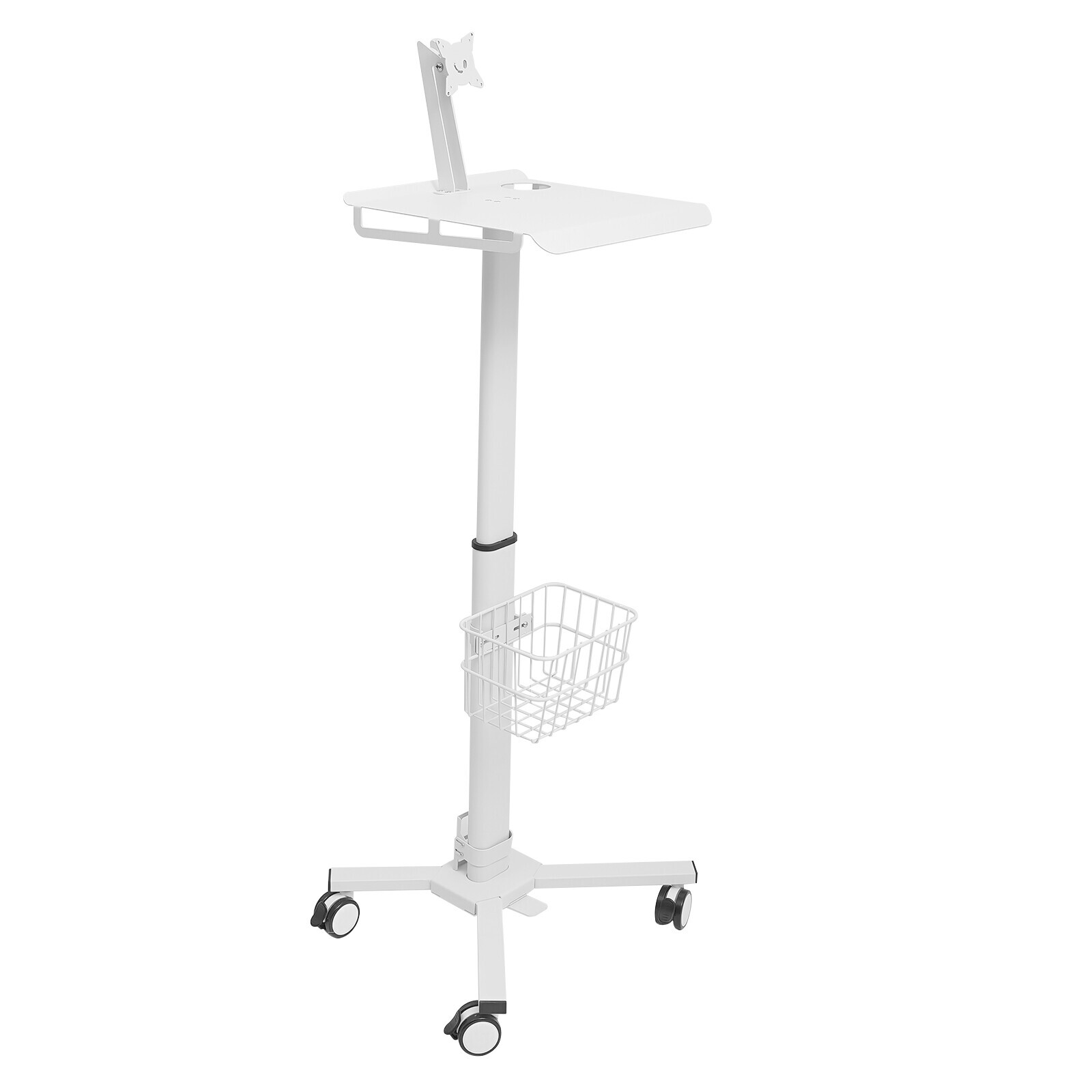 Adjustable Rolling Medical Cart with iPad Holder for Healthcare & Spa
