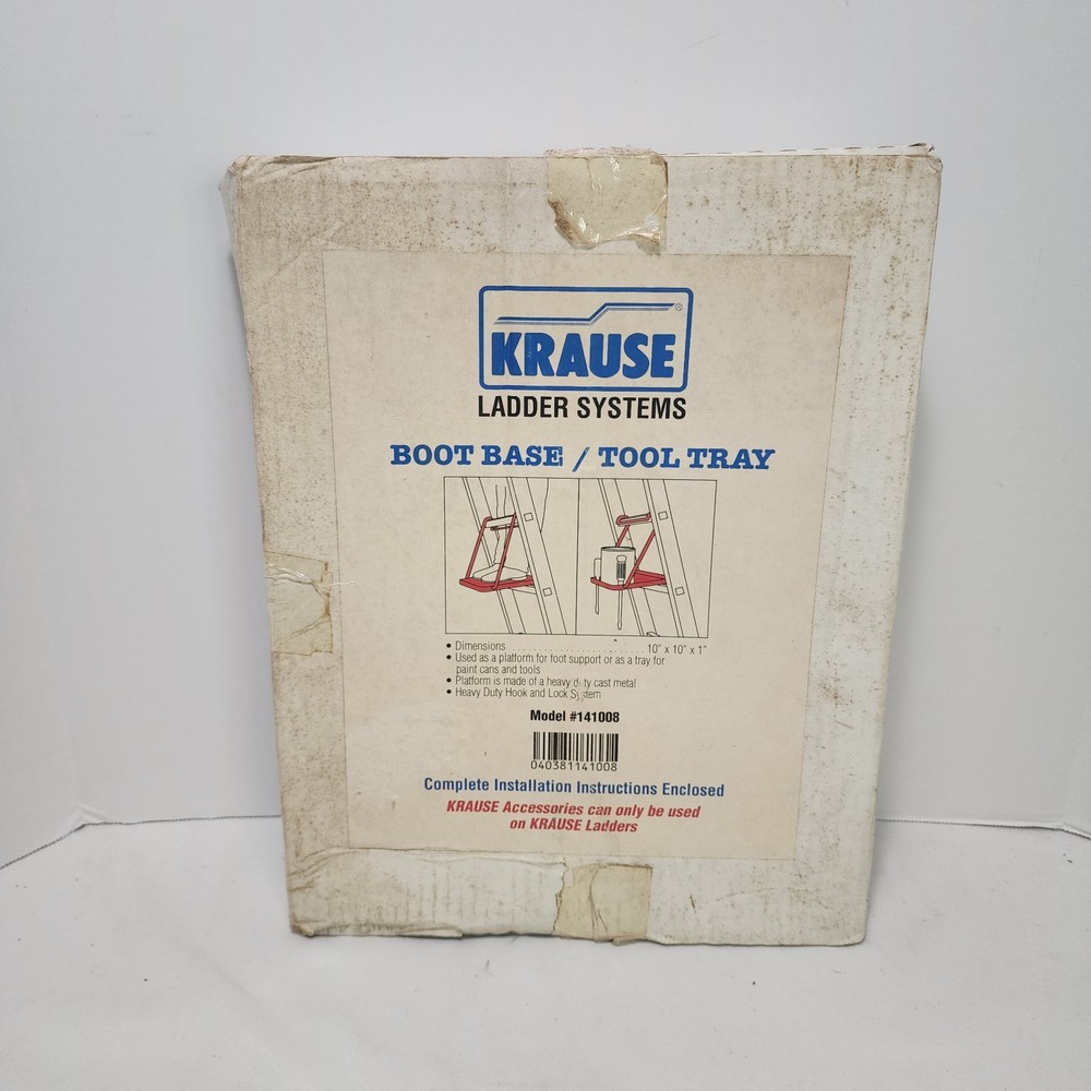 KRAUSE Ladder Boot Base / Tool Tray Model #141008 300lb Platform Accessory - NOS