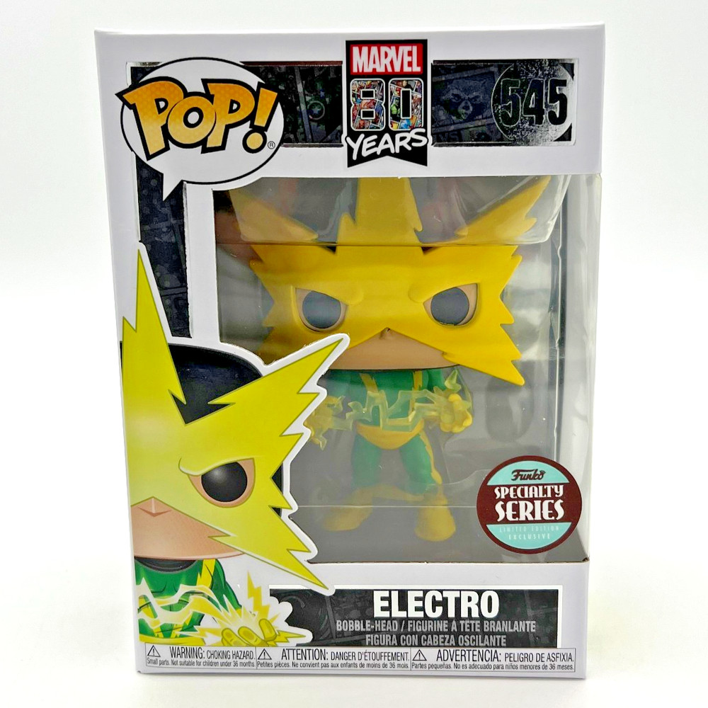 Funko POP! Marvel 80 Years ELECTRO #545 Specialty Series Exclusive w/Protector