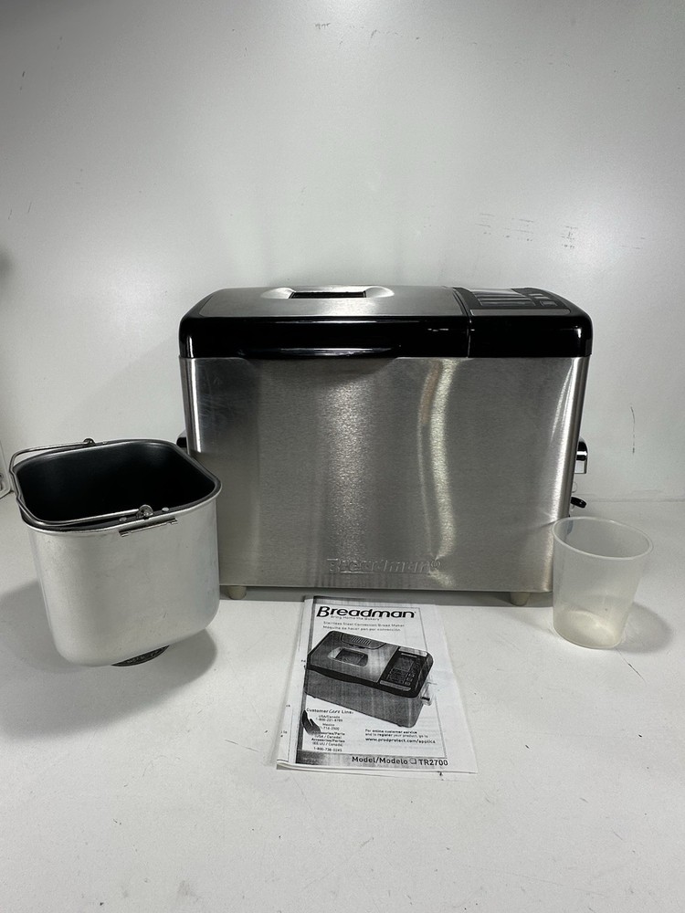Breadman TR2700 Stainless Steel Convection Bread Maker Bread Machine EUC