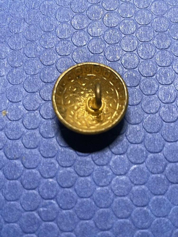 Antique French Champleve Enamel Multicolored Button