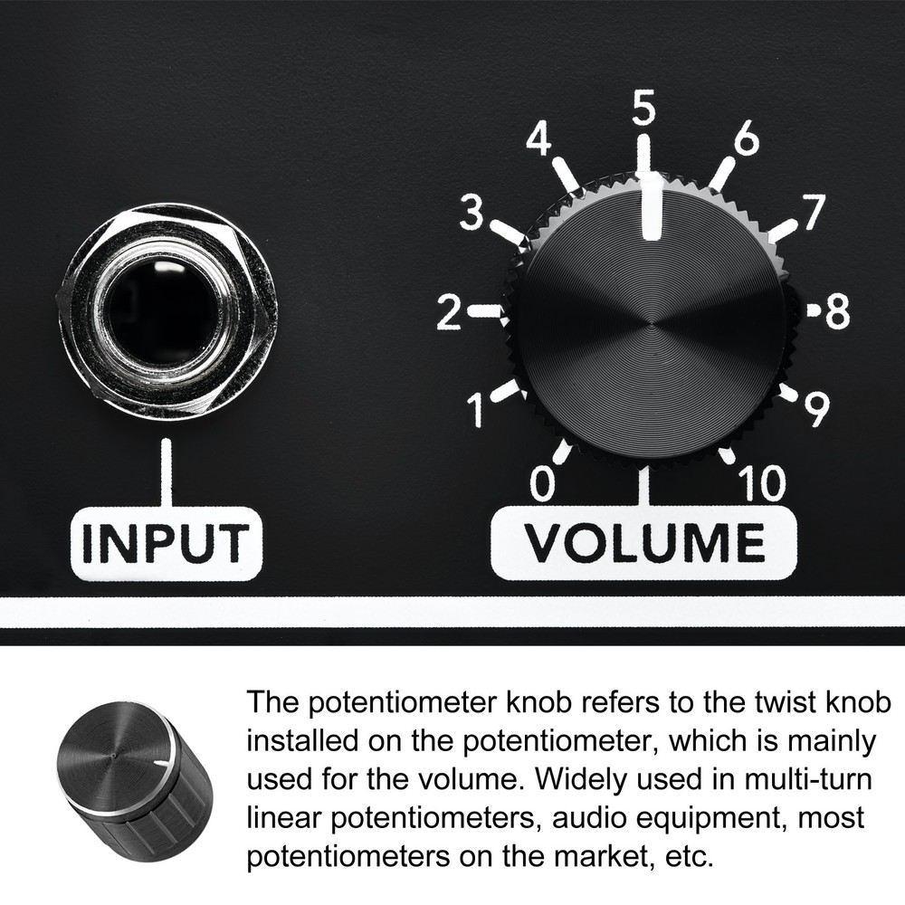 Potentiometer Control Knob Insert Shaft Switch Knobs 14.4 x 16.8mm Black 10Pcs