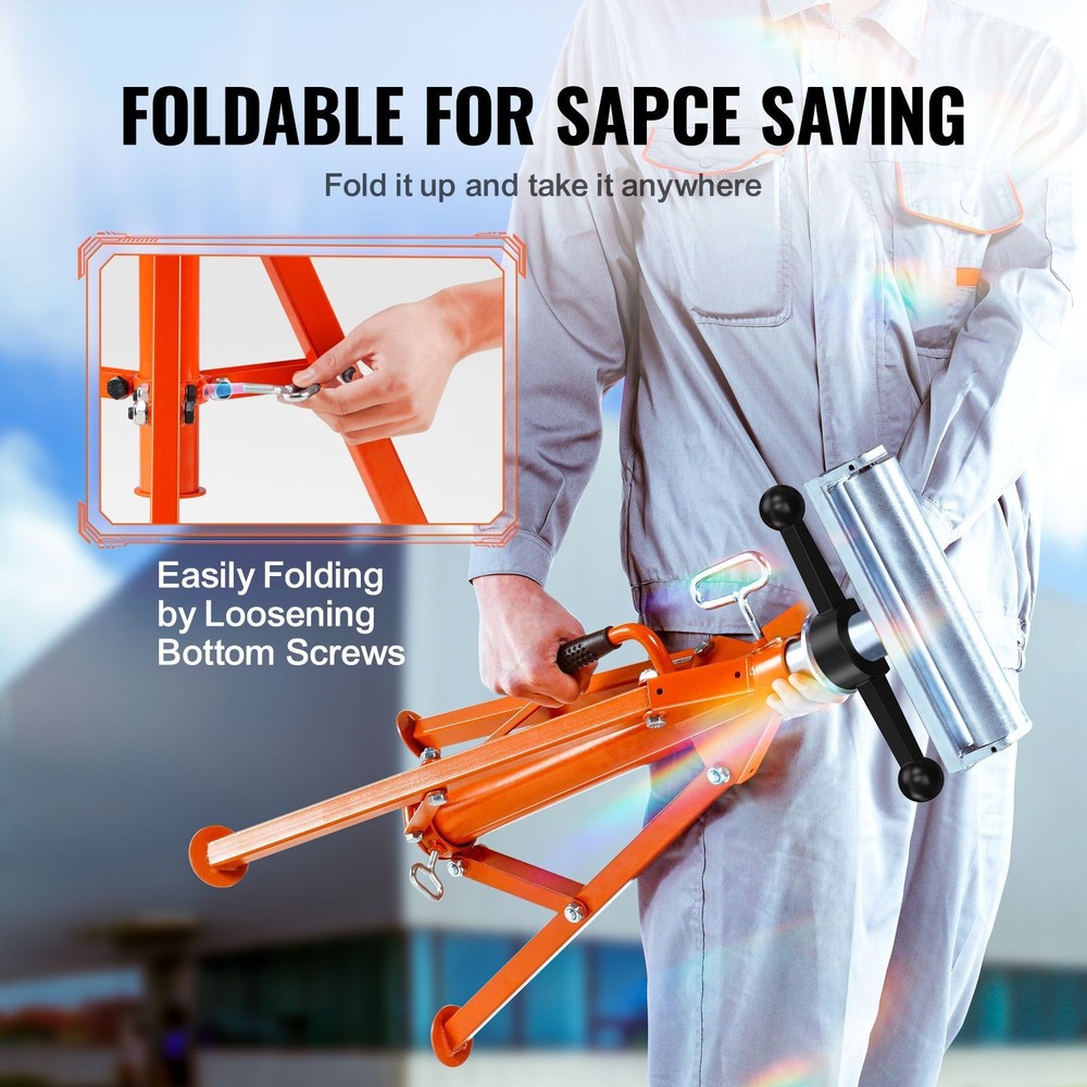 Roller Stand 2500 LBS Capacity Adjustable Height Steel Folding Support