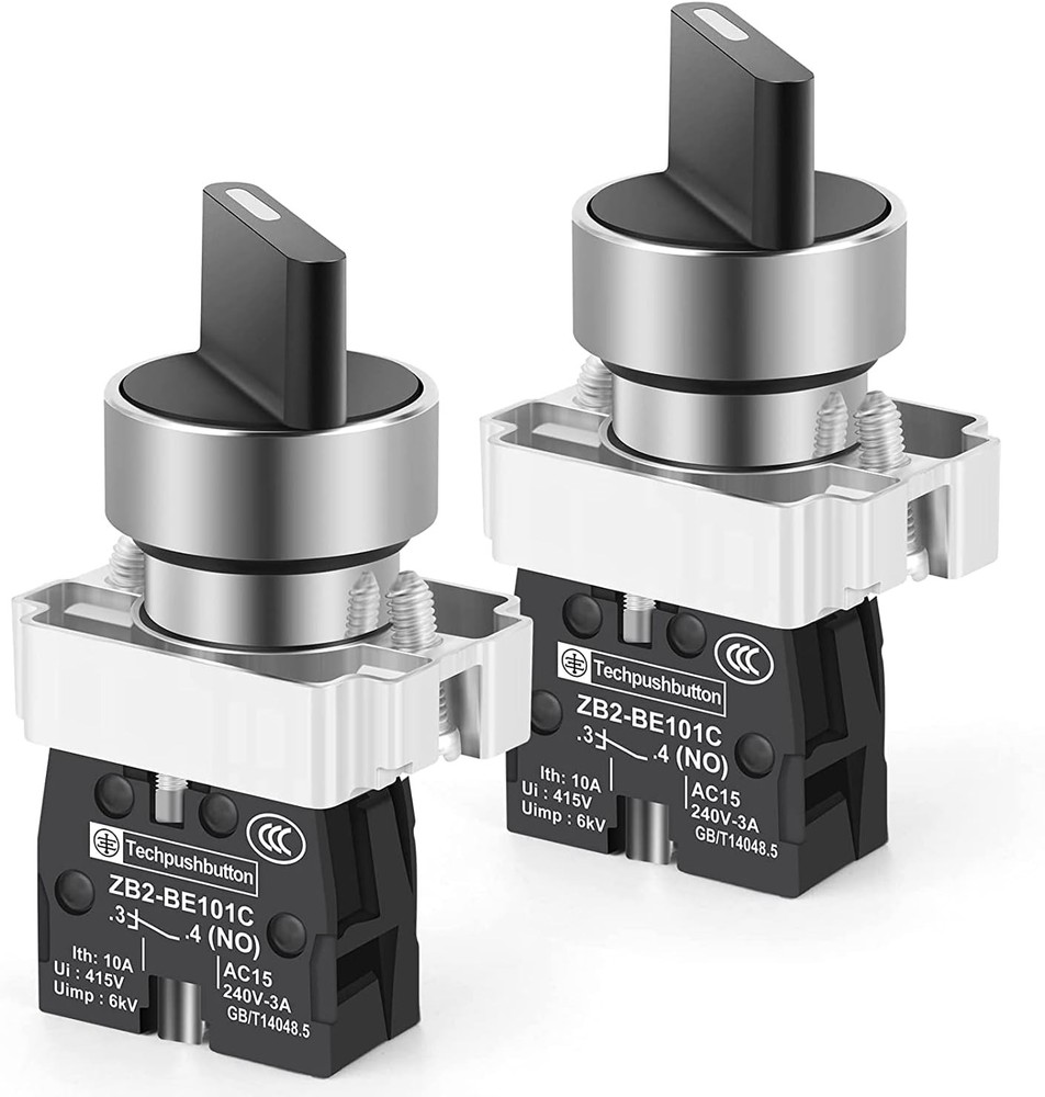 2PCS 2-Position Selector Latching Switch 600V 10A