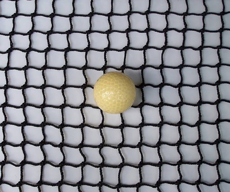 Golf Hockey Impact Backstop Net Black Square 1" Nylon #18 Netting 10' x 2'