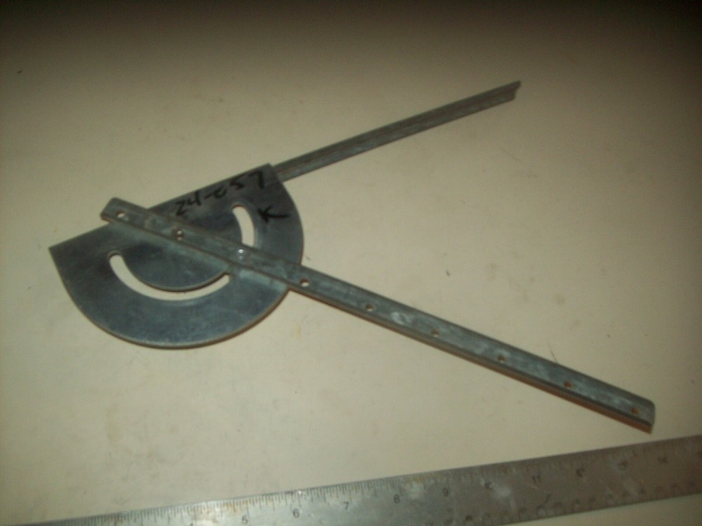 12" Long Steel Table Saw Angle guide 180 Degrees