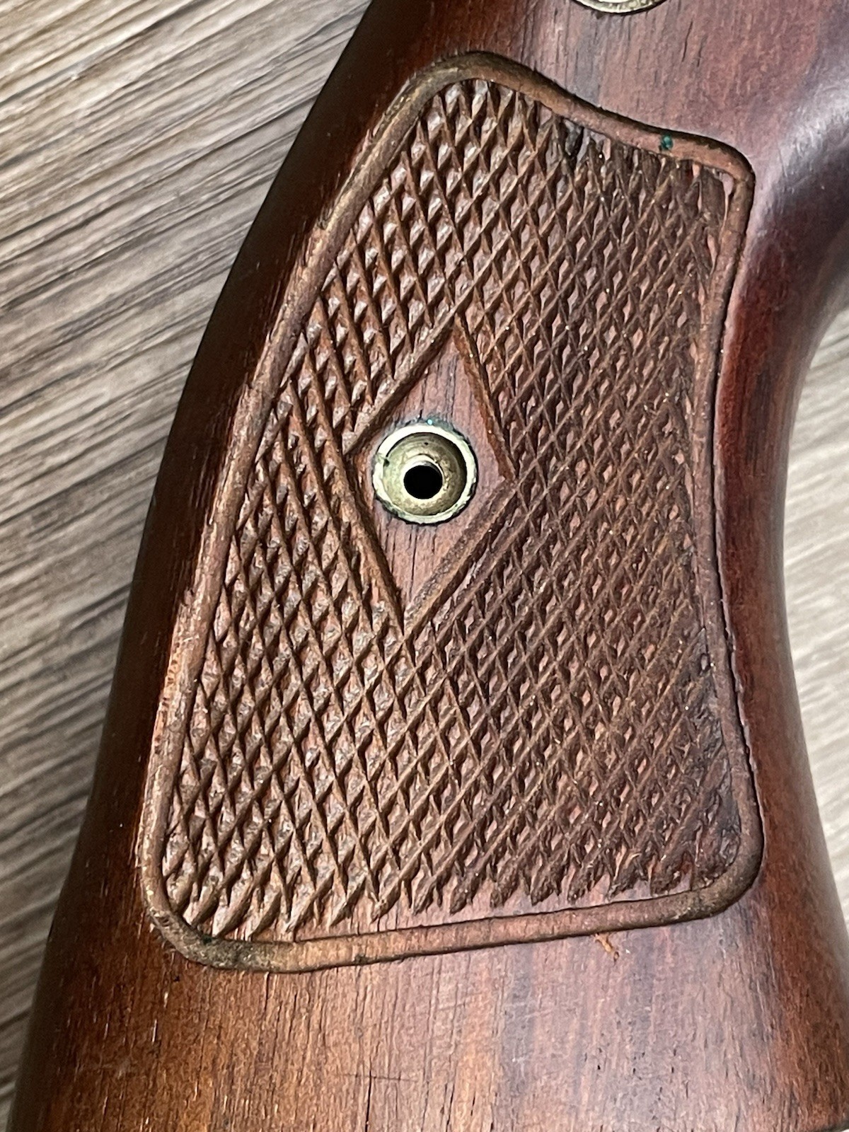 Vtg Smith & Wesson Early N Frame Square Butt Diamond Target Factory Grip