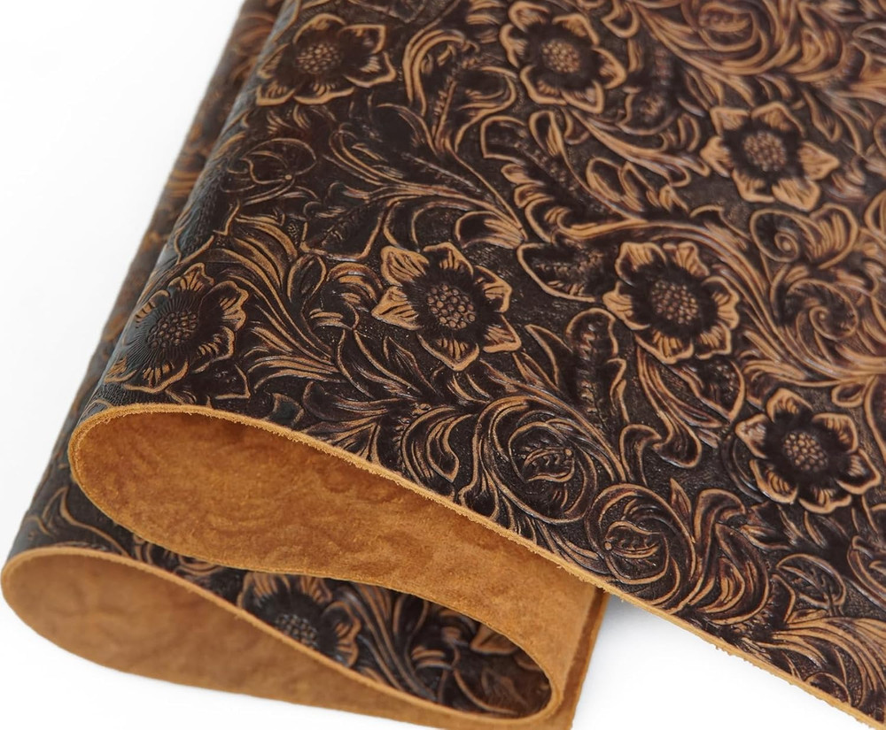 Bump Texture Genuine Leather Sheets Plain Geometric Pattern Printed Leather Shee