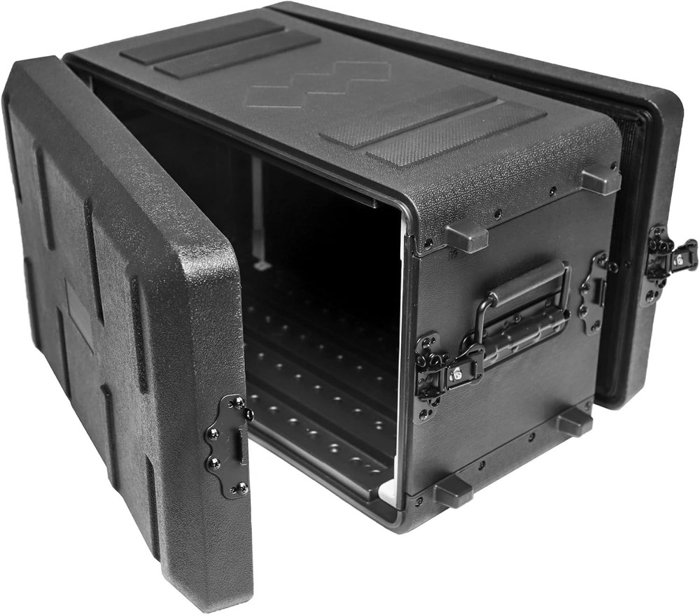 4U Rack Case Shallow 12" Depth, 19" Rackmount Flight Case for Amplifier, Audio