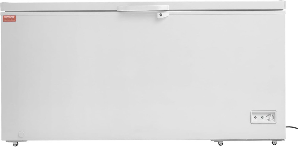 Spacious 17.2 Cu.Ft Chest Freezer with Adjustable Temp & Locking Lid