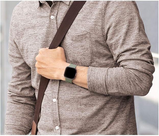 New Authentic Fitbit Versa 2 Classic Band, Large - Olive Green