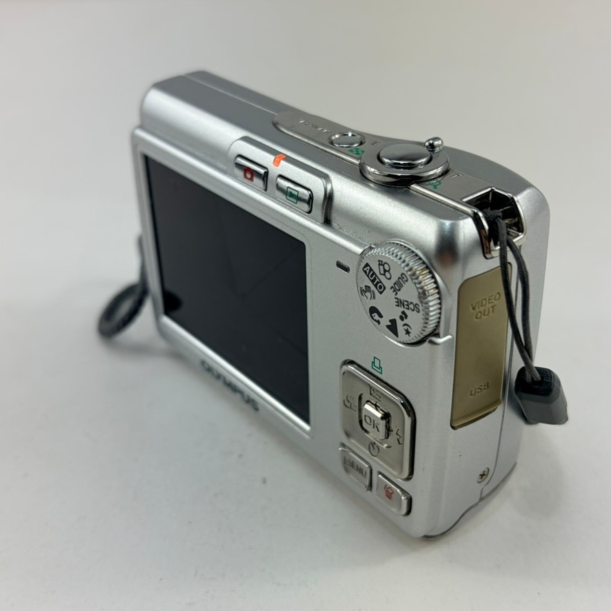 Olympus FE-210 7.1MP Digital Camera with Strap, Memory, & Extras - Tested Works