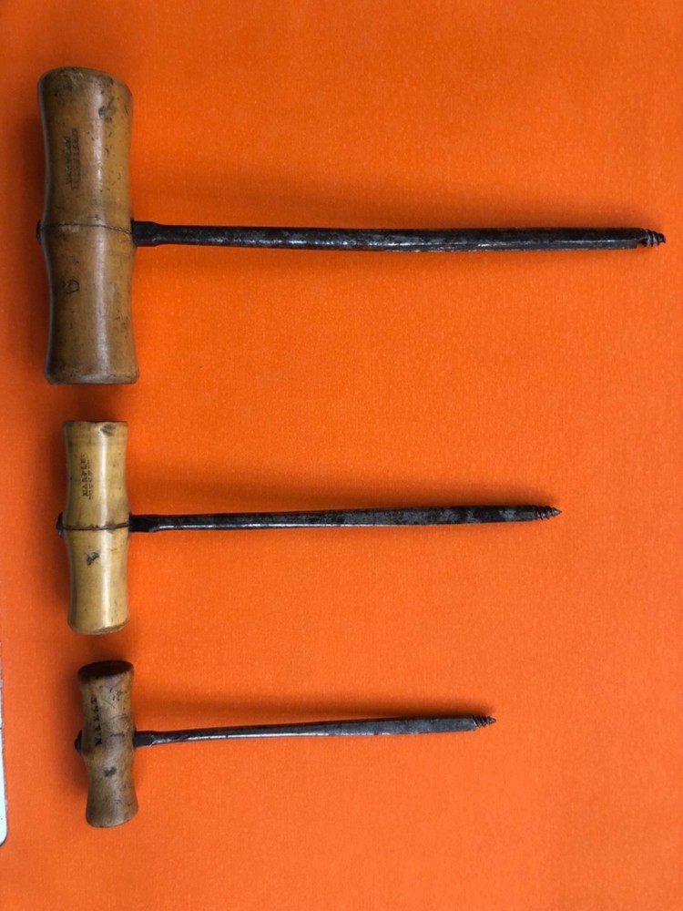 vintage hand auger drill x 3