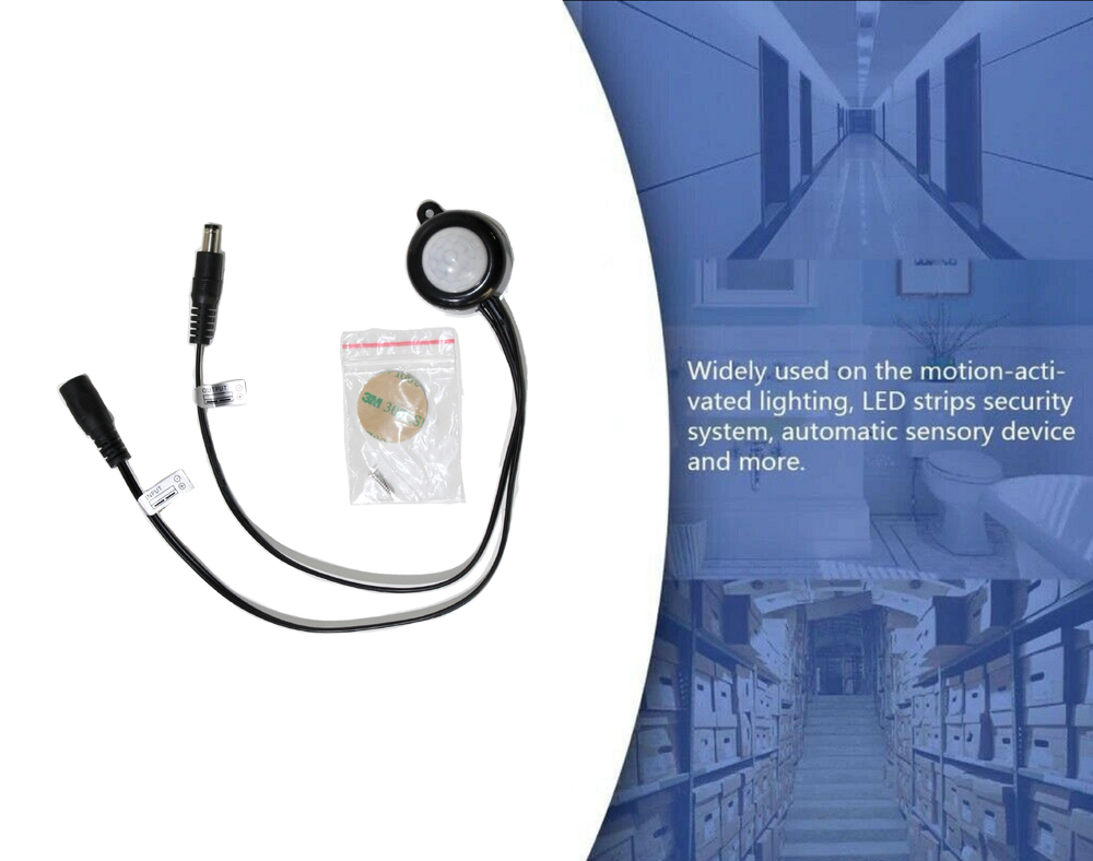 PIR +12V Sensor Smart Light Switch IR Motion Detector Closet Car Timer 2~360 Sec