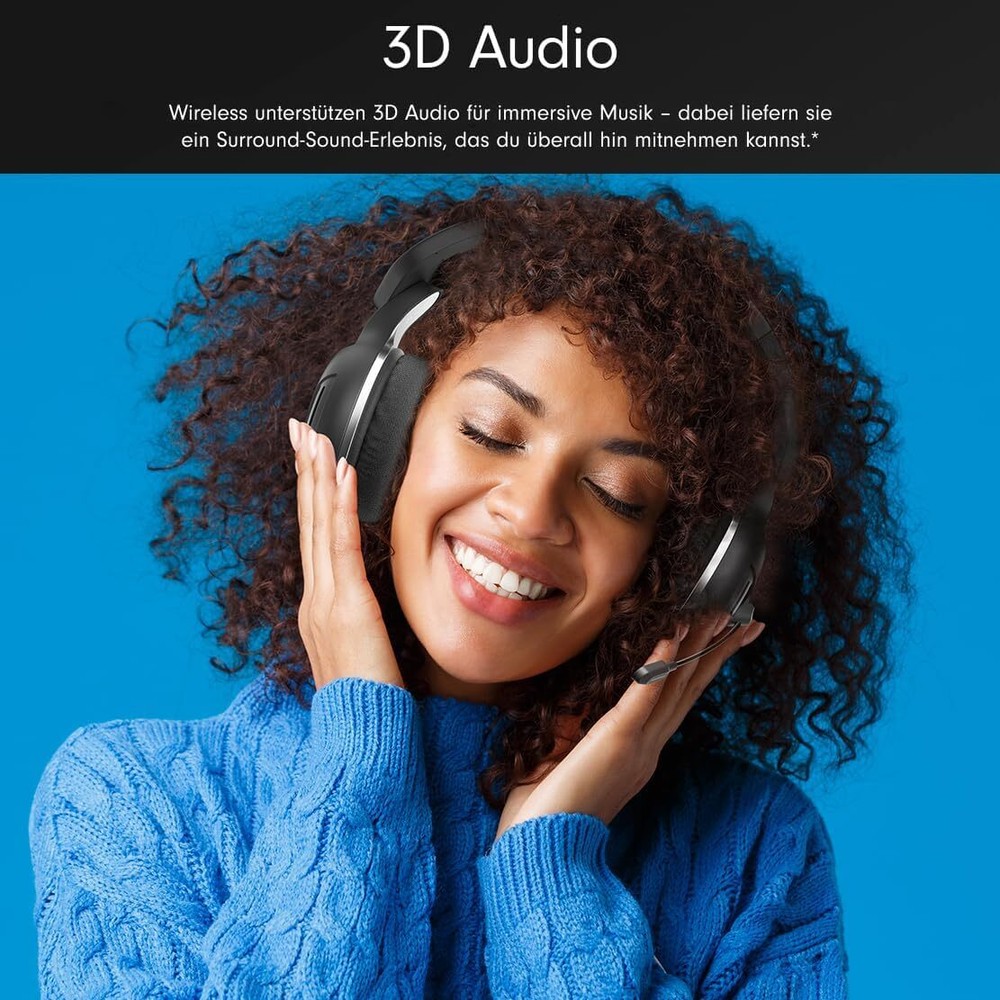 Wireless Gaming Headset with Microphone Foldable Stereo Bluetooth Headphones