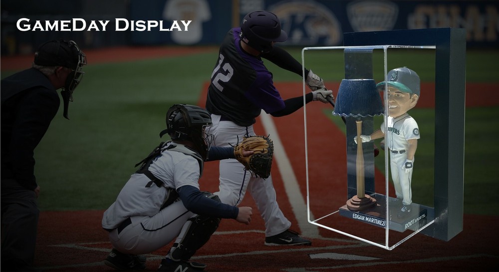Framed Acrylic Wall Mount Bobblehead Display Case UV Protecting Secure Mount