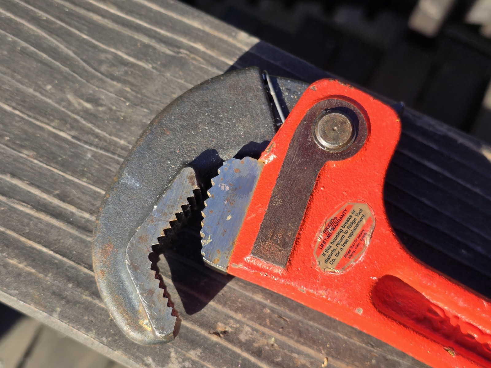 Ridgid 14" Rapidgrip Pipe Wrench USA Elyria, Ohio Heavy Duty