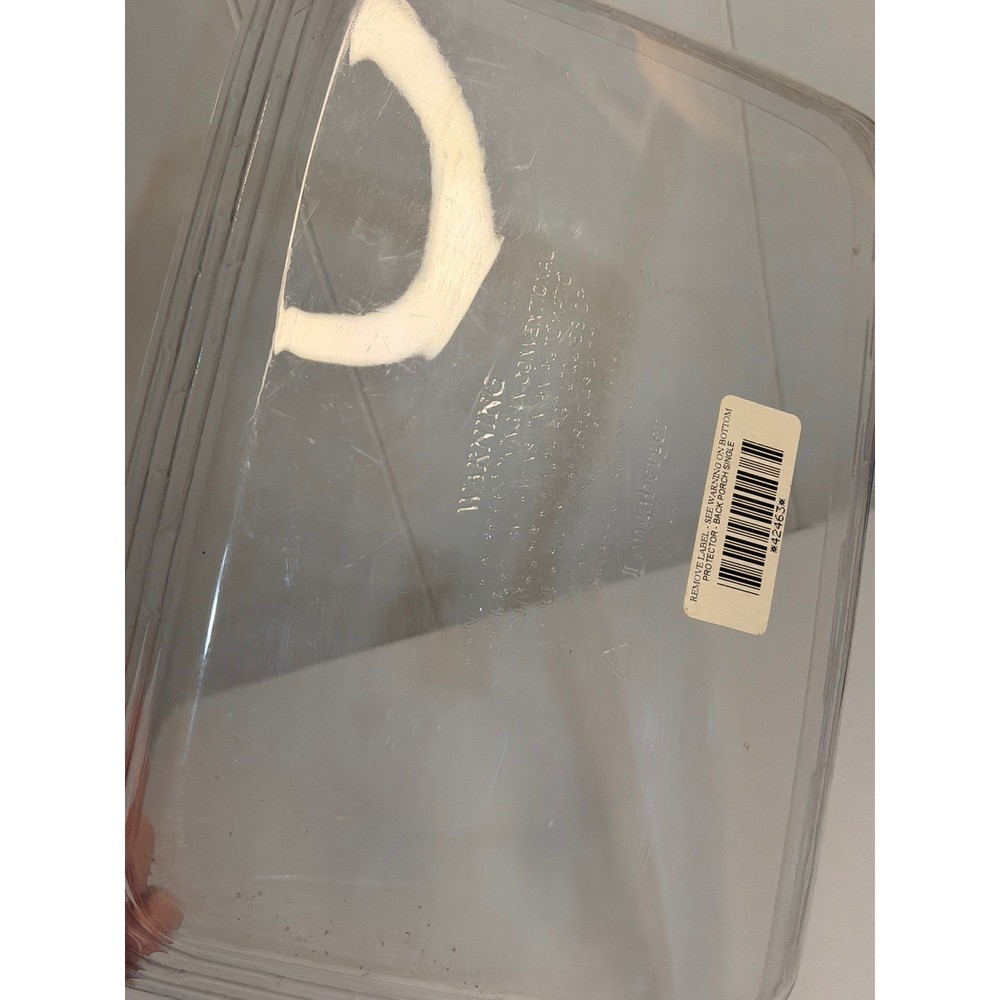 VTG Longaberger Back Porch Basket Protector Clear Single Rectangular Liner 42463