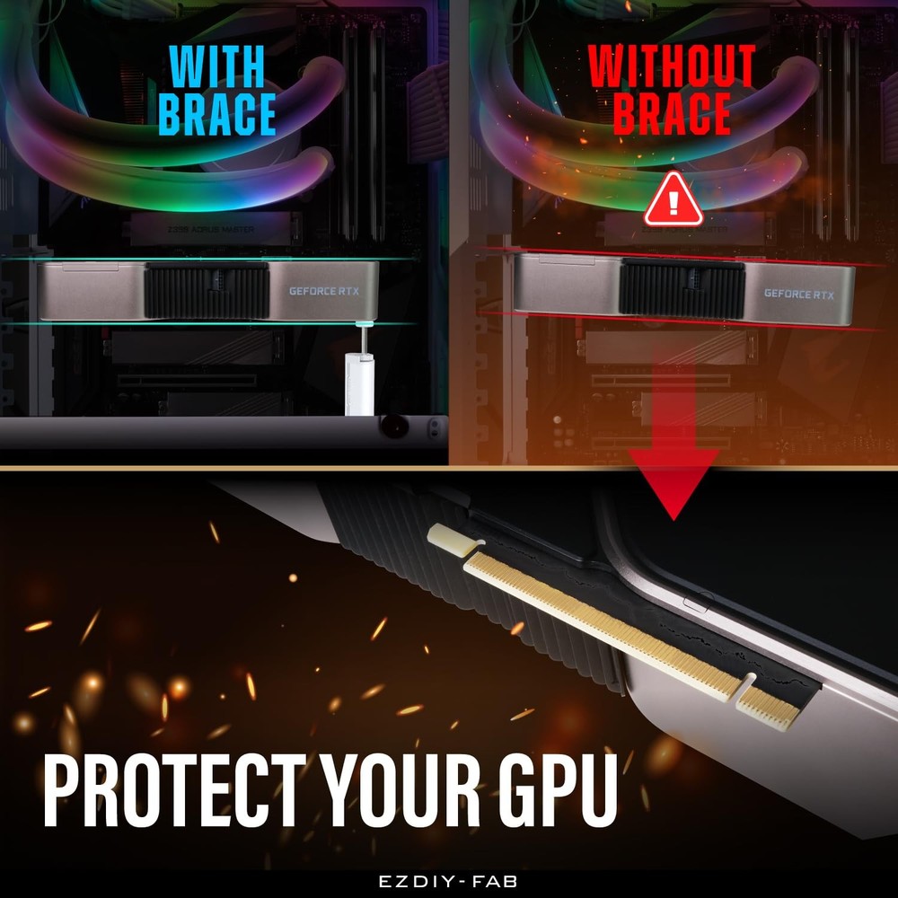 GPU Support Bracket,5V 3PIN ARGB Graphics Card Brace, GPU Support Stand Adjus...