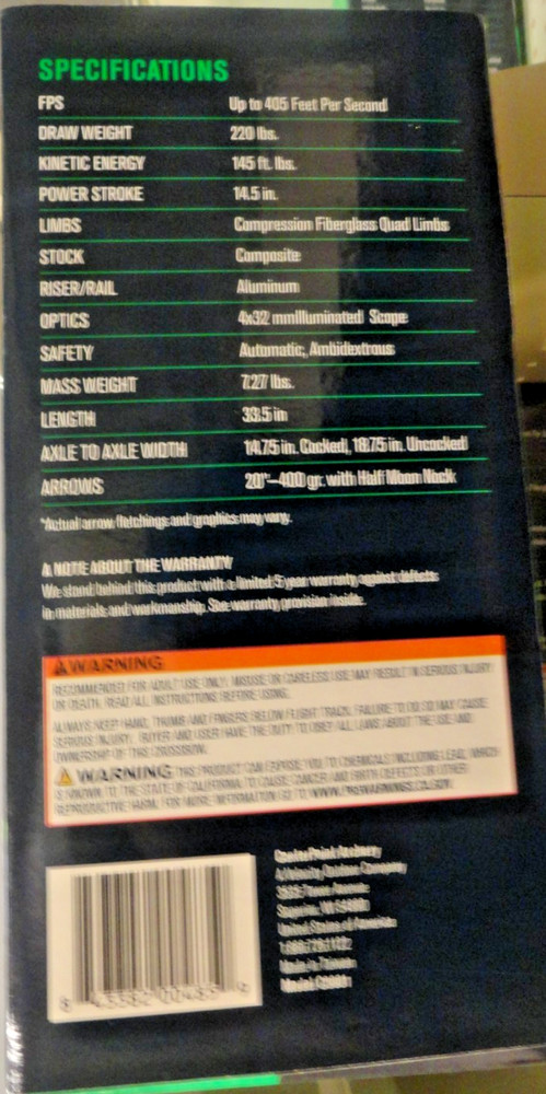 Centerpoint Dagger 405 Crossbow Package