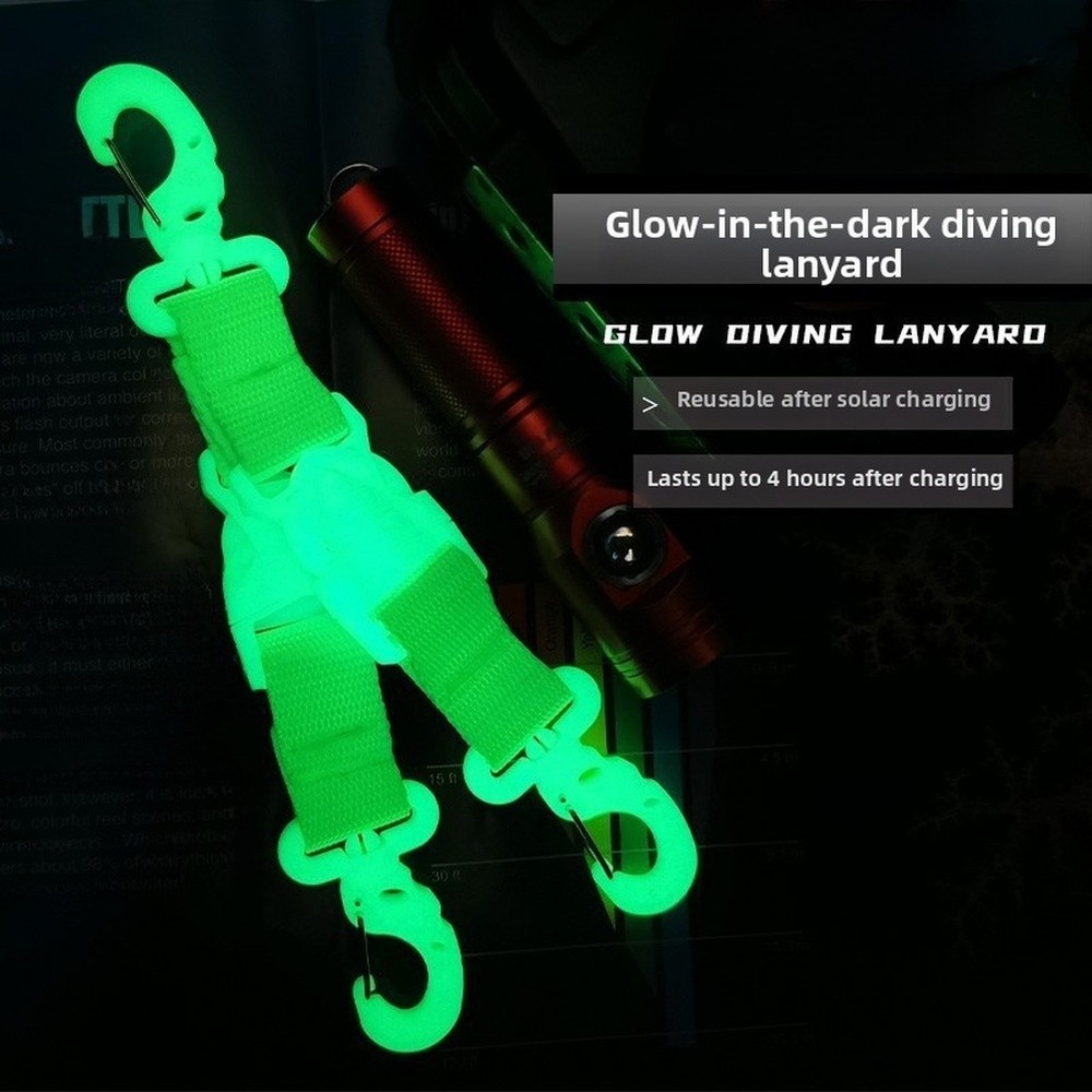 Quick Release Fin Hooks for Divers with Glow in Dark Function and PA6 Build
