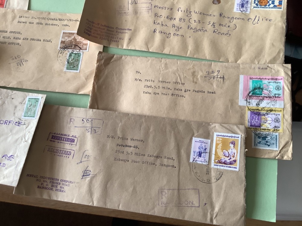 Burma postal covers 9 items Ref A1845