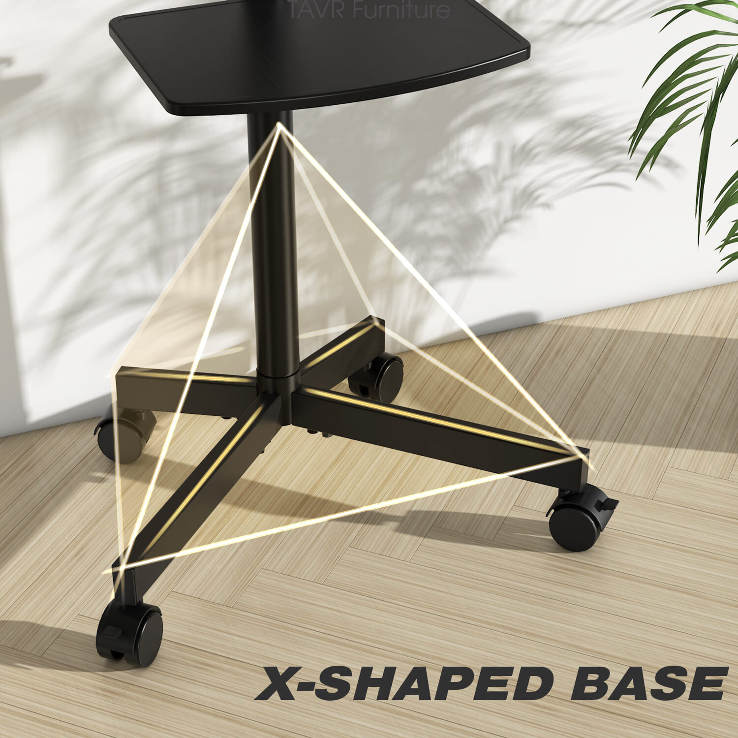 Mobile TV Stand on wheels for 32 to 60 inch Flat Panel TVs, Black