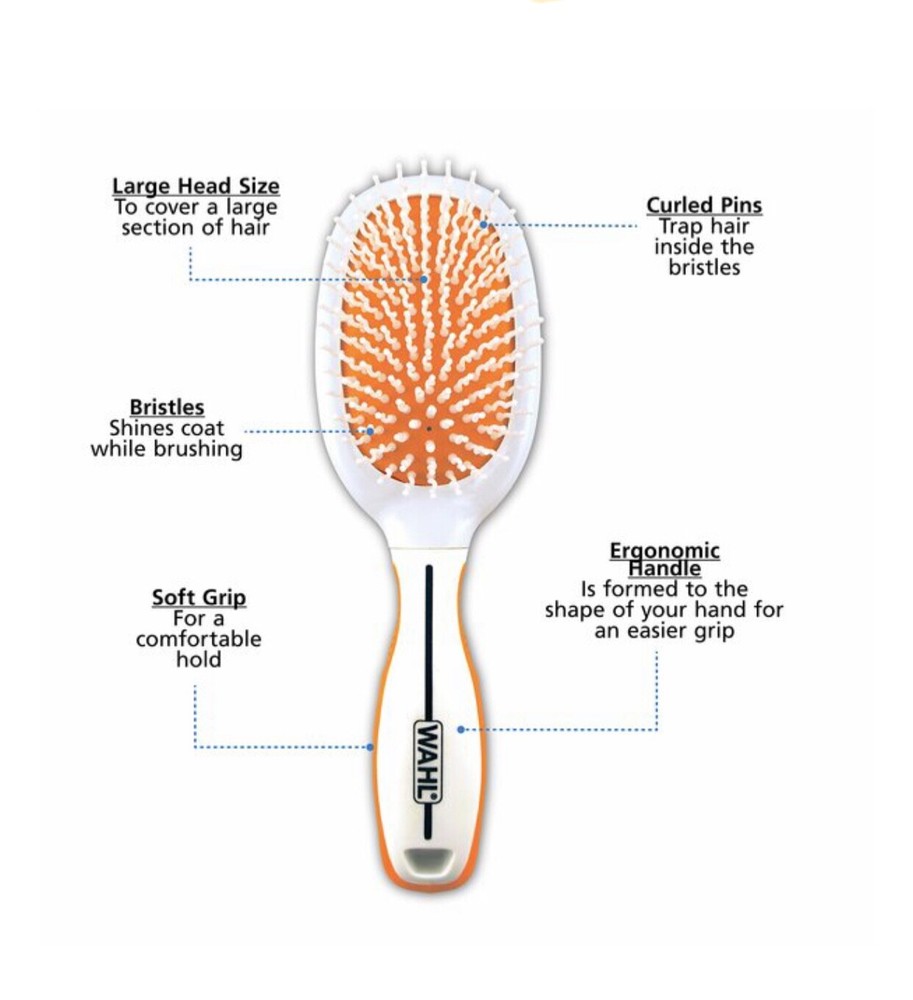 Wahl orange and white brush