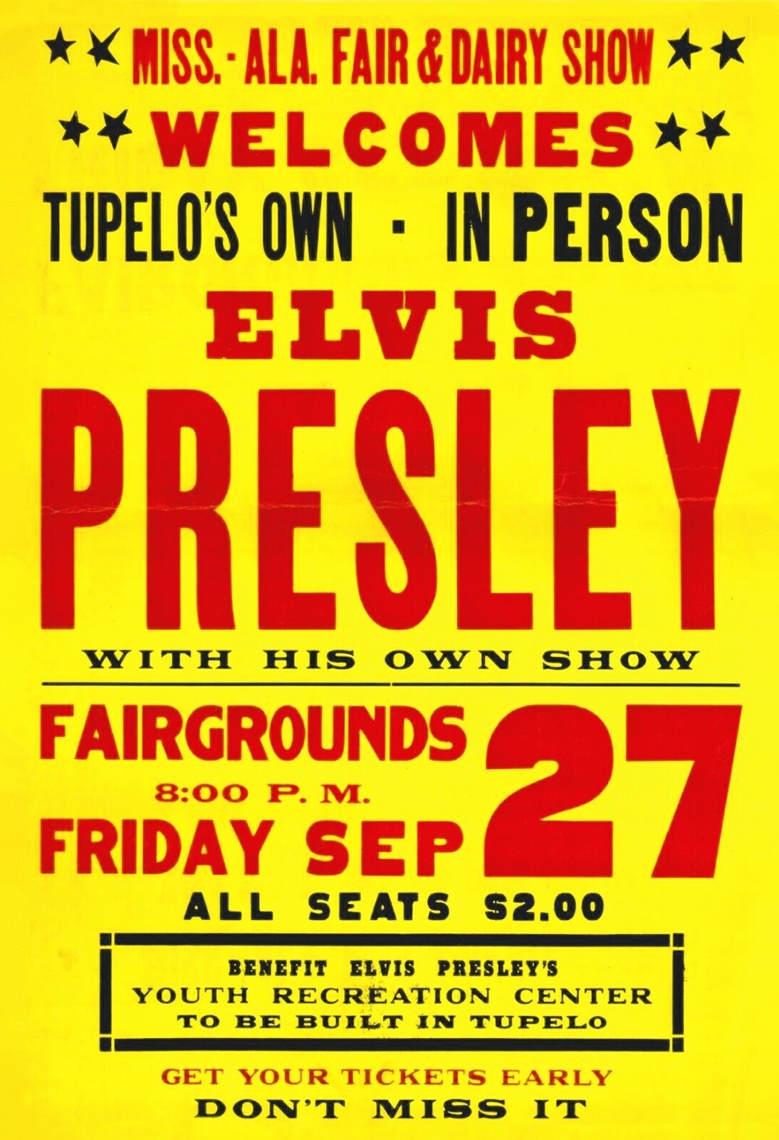 Elvis Presley 13" x 19" Re-Print Music Concert Poster