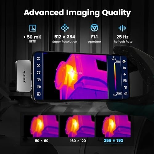 Thermal Imaging Camera for Android, 512x384 Super Resolution, Infrared Imager, H