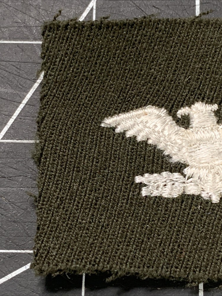 NOS US Army WWII Colonel Rank Eagle Cloth Patch Insignia. Wool?