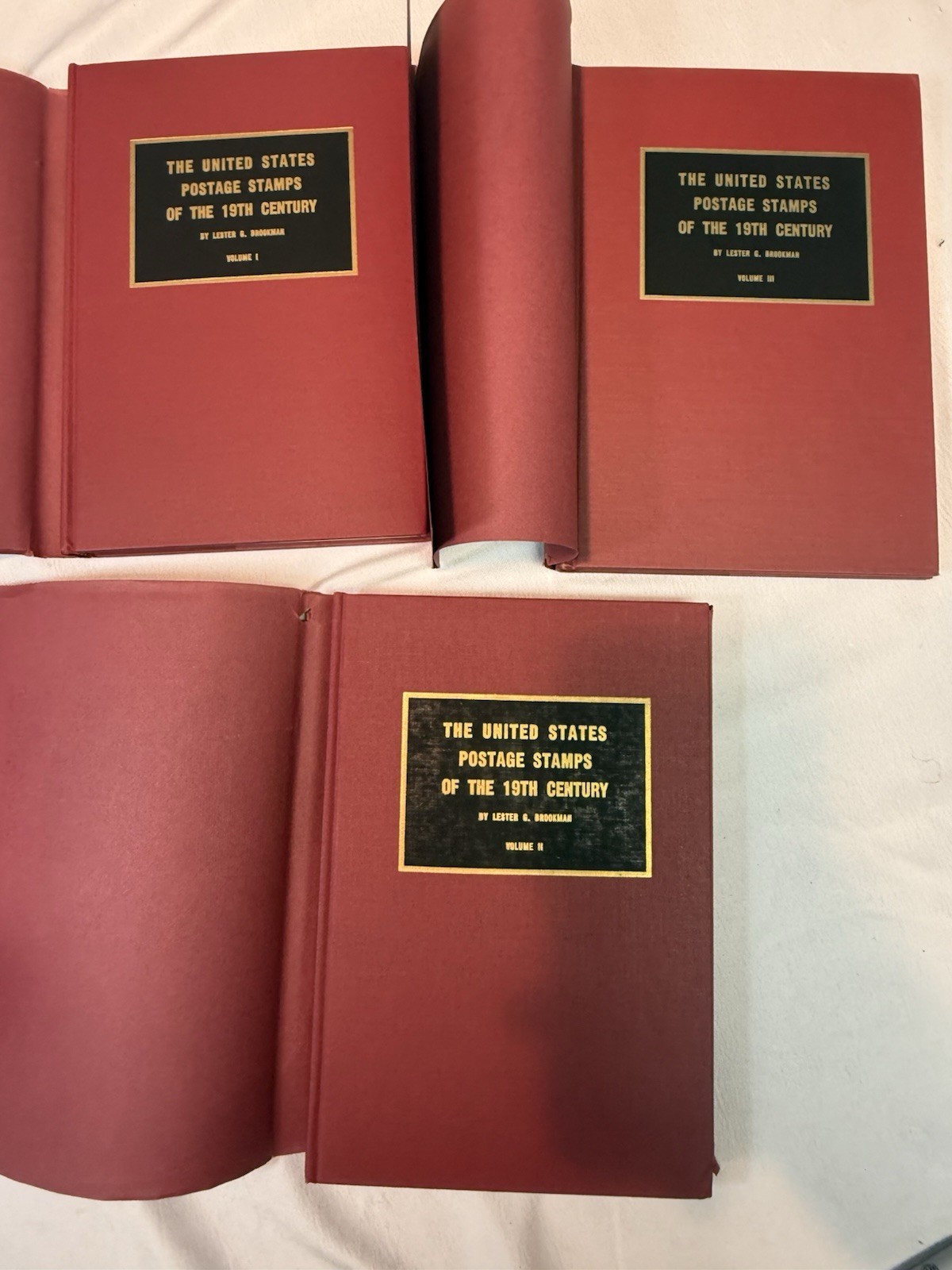 The United States Postage Stamps of the 19th Century – Brookman SIGNED 3 Vol Set