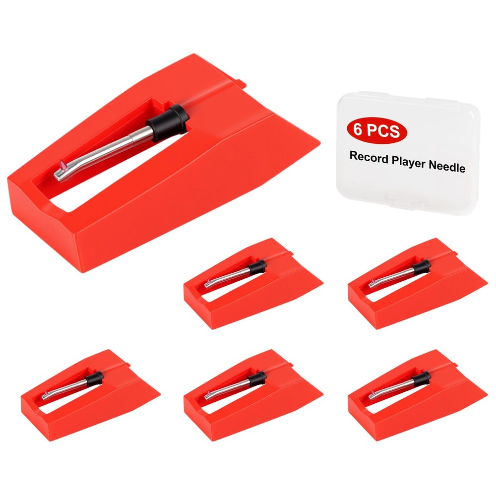 6 Pack Record Player Needle Replacement Turntable Stylus Compatible Crosley