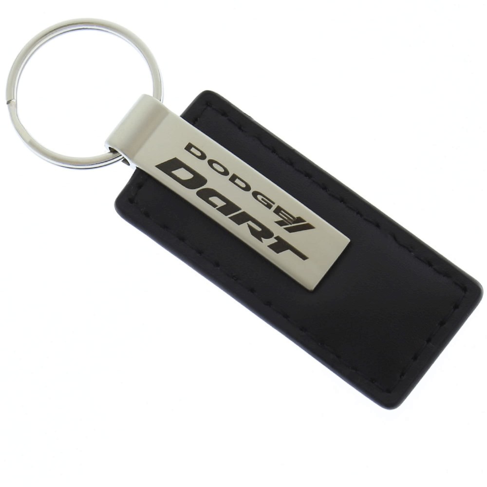 Dodge Dart Leather Key Chain (Black)