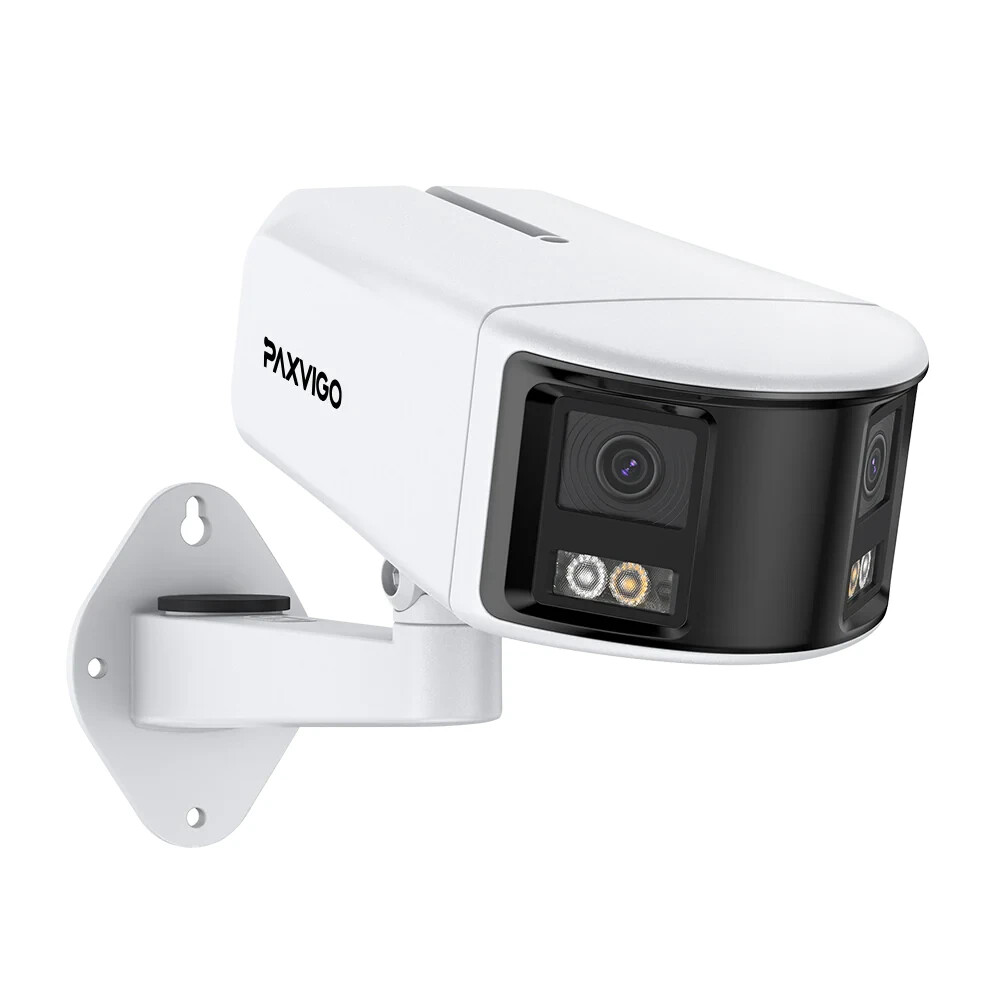Paxvigo EBF810 -4K UHD Dual-Lens Panoramic Outdoor PoE Bullet IP Security Camera