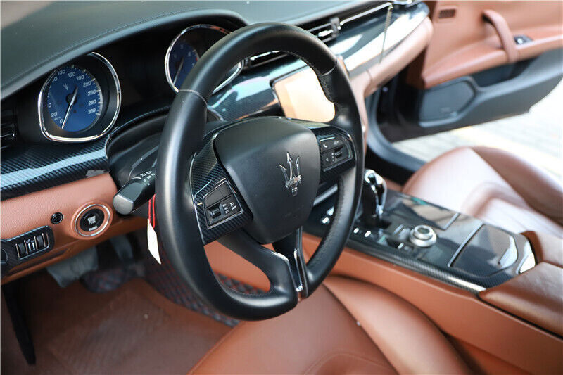 For Maserati Quattroporte 14 -21 Carbon ABS Central Console Dashboard Panel Trim