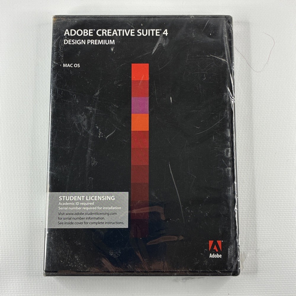 Adobe Creative Suite 4  Design Premium MAC OS Student Version SEALED
