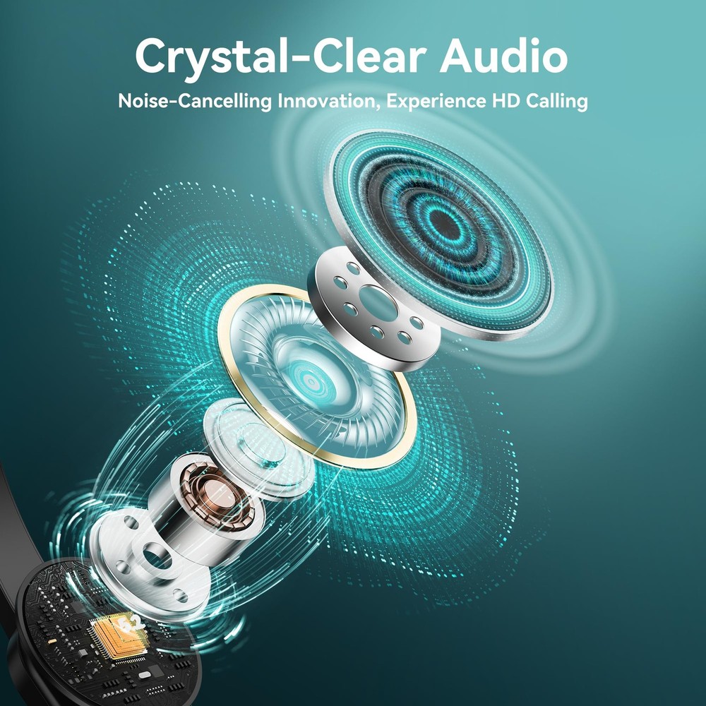 Bluetooth Headset with USB Dongle for Computer, Single-Ear Wireless Headset w...