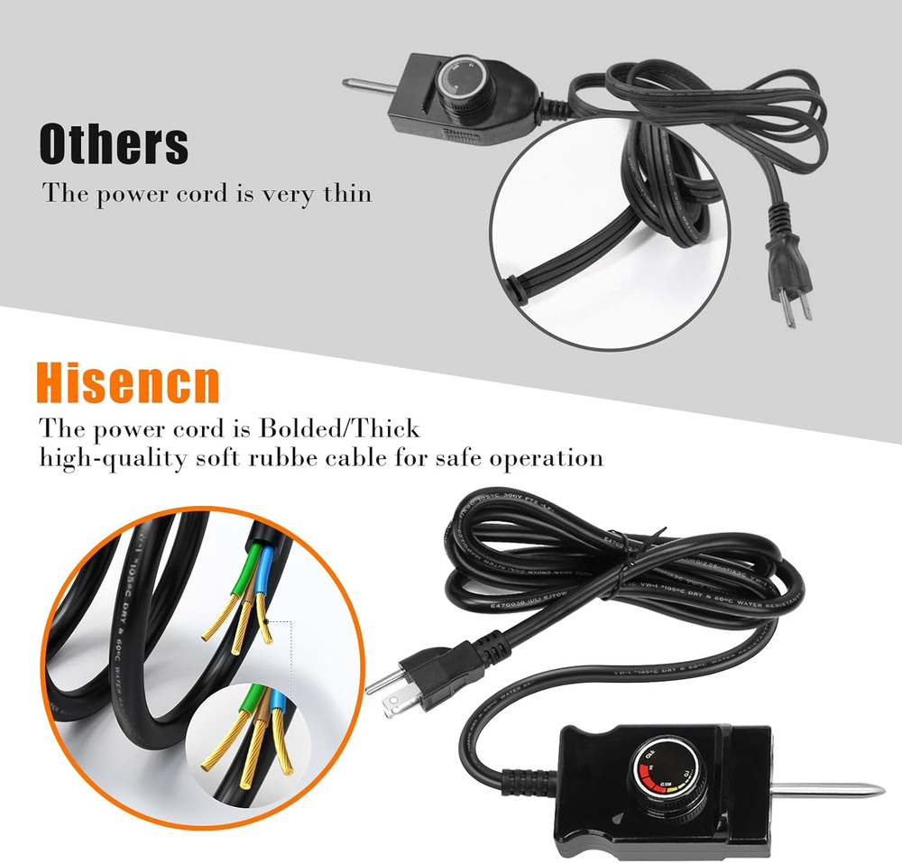1500W Electric Smoker Grill Heating Element Replacement Part & Cord Controller