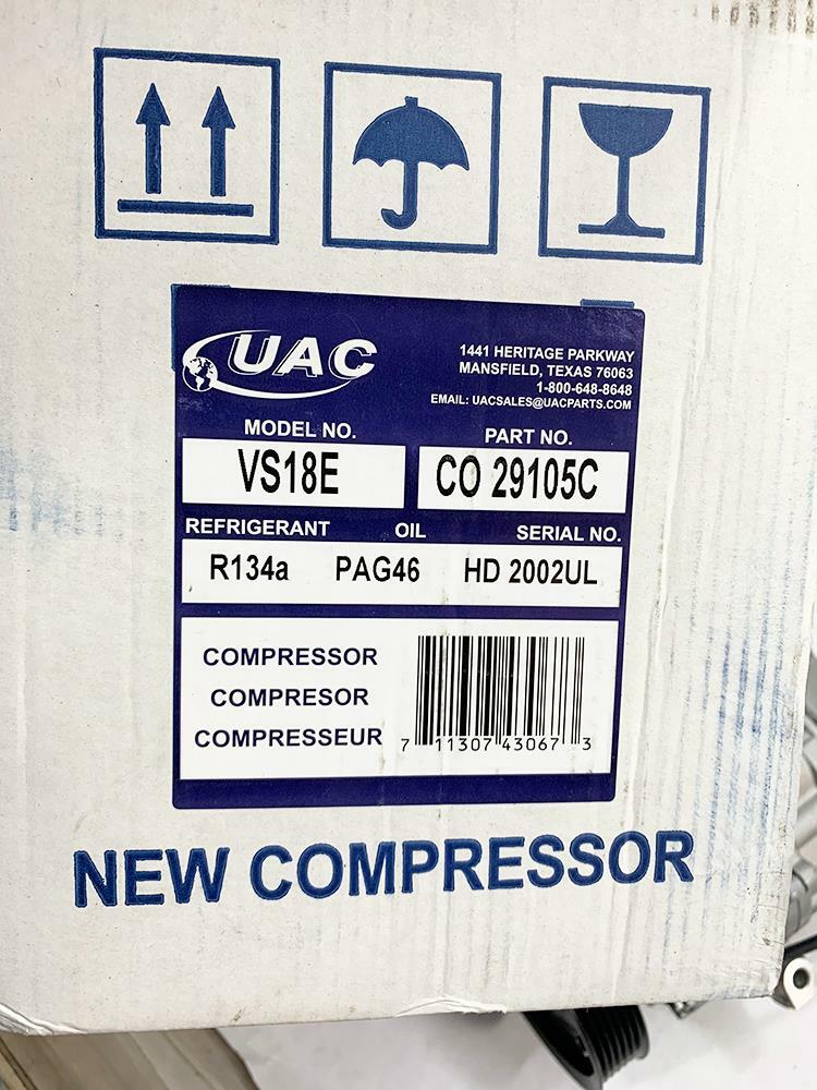 UAC VS18E A/C Compressor NEW FREE FAST SHIP