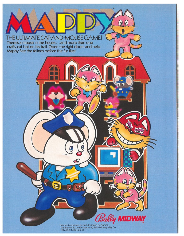 Mappy Midway Video Arcade Flyer / Brochure / Ad - Excellent
